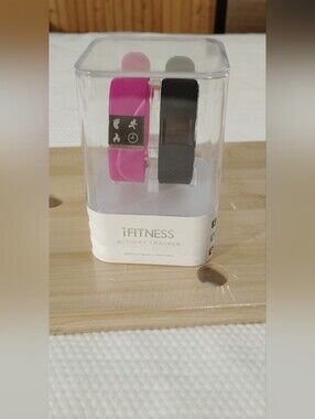 iFITNESS Activity Tracker Smart Watch - New with 2 Interchangeable Bands Pink/Bl
